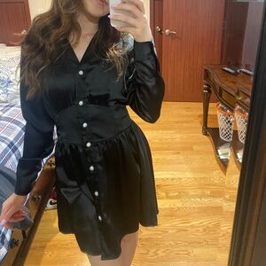 Brand new zara black silk dress